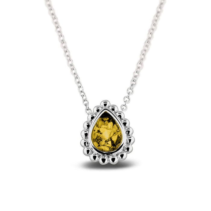 See You Memorial Ashes Tear Drop Silver Bubble Necklace (131S)