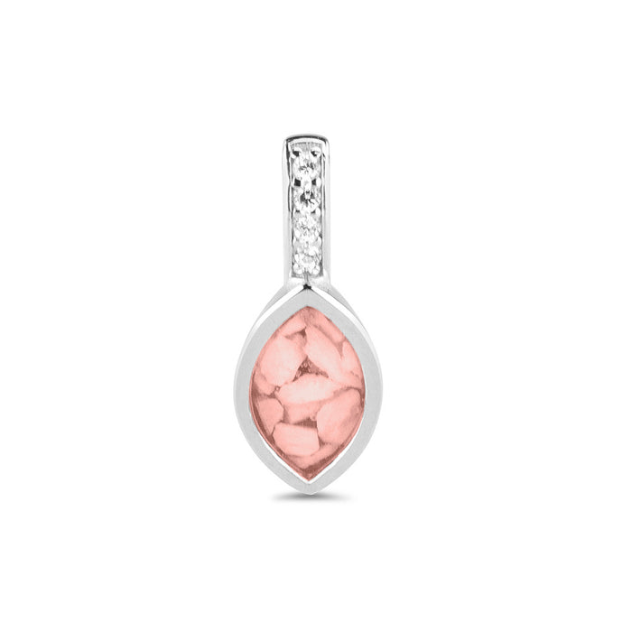 See You Memorial Ashes Marquise Pendant with Zircon Eyes (142S)