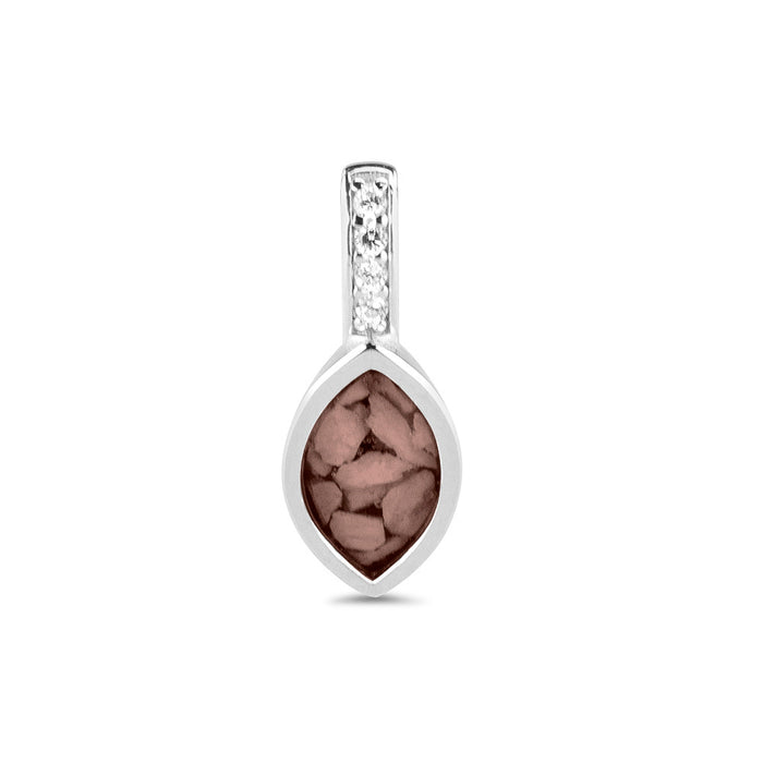 See You Memorial Ashes Marquise Pendant with Zircon Eyes (142S)