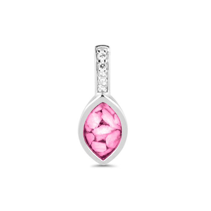 See You Memorial Ashes Marquise Pendant with Zircon Eyes (142S)
