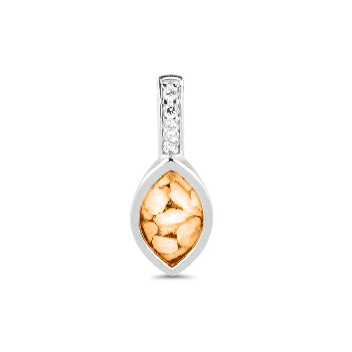 See You Memorial Ashes Marquise Pendant with Zircon Eyes (142S)