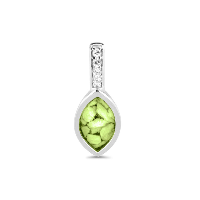 See You Memorial Ashes Marquise Pendant with Zircon Eyes (142S)