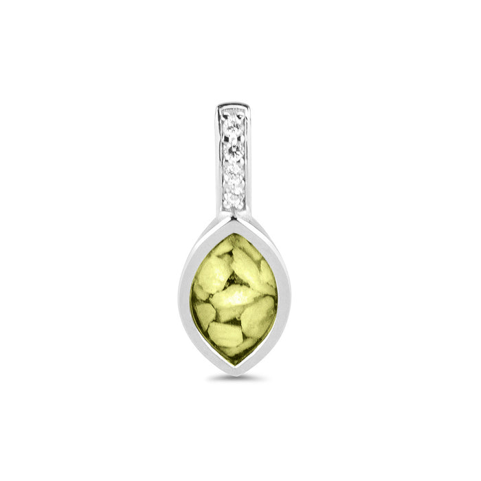See You Memorial Ashes Marquise Pendant with Zircon Eyes (142S)