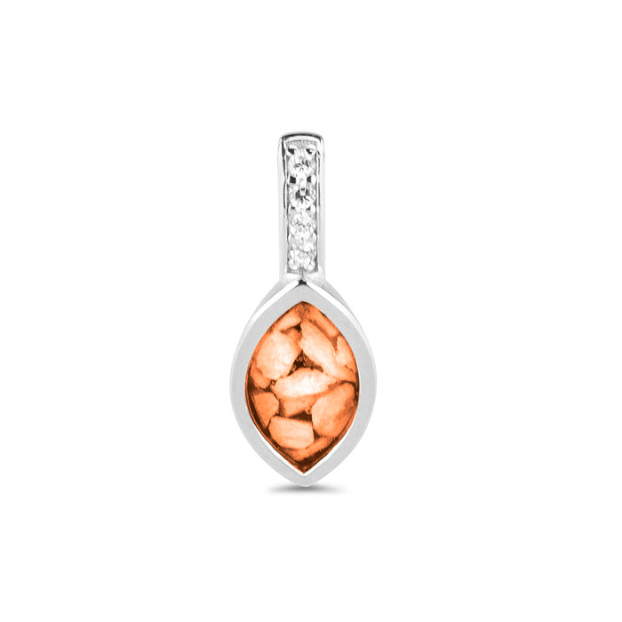 See You Memorial Ashes Marquise Pendant with Zircon Eyes (142S)
