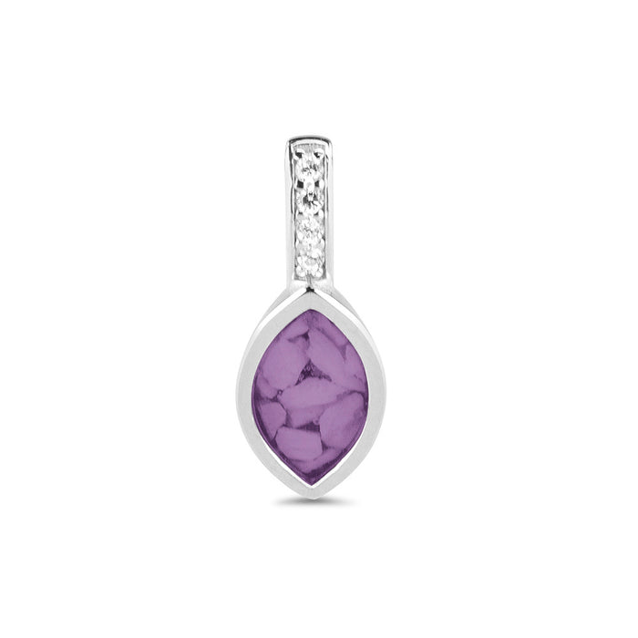See You Memorial Ashes Marquise Pendant with Zircon Eyes (142S)