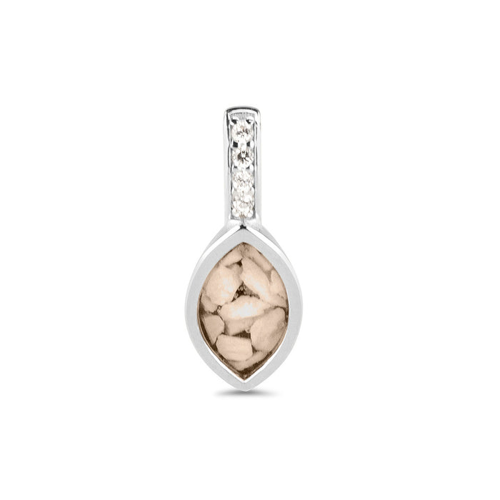 See You Memorial Ashes Marquise Pendant with Zircon Eyes (142S)