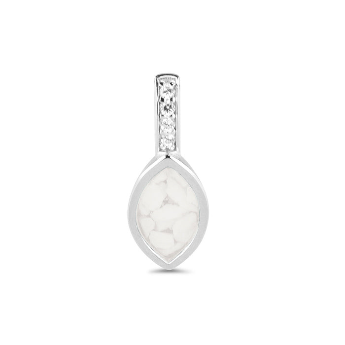 See You Memorial Ashes Marquise Pendant with Zircon Eyes (142S)