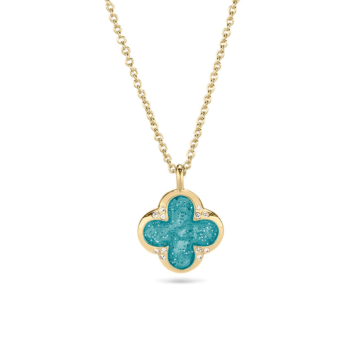 See You Memorial Ashes Four Leaf Clover Gold Pendant & Chain (143YG)