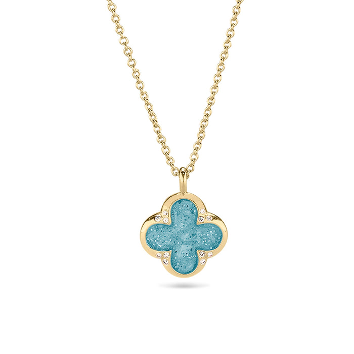 See You Memorial Ashes Four Leaf Clover Gold Pendant & Chain (143YG)