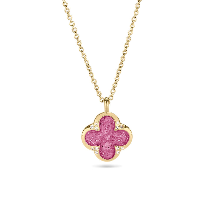 See You Memorial Ashes Four Leaf Clover Gold Pendant & Chain (143YG)