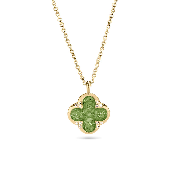 See You Memorial Ashes Four Leaf Clover Gold Pendant & Chain (143YG)