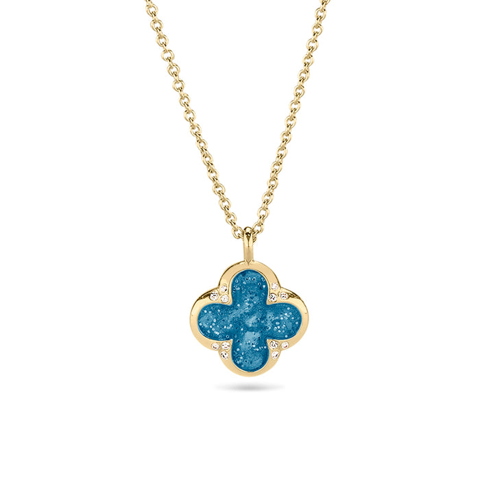 See You Memorial Ashes Four Leaf Clover Gold Pendant & Chain (143YG)