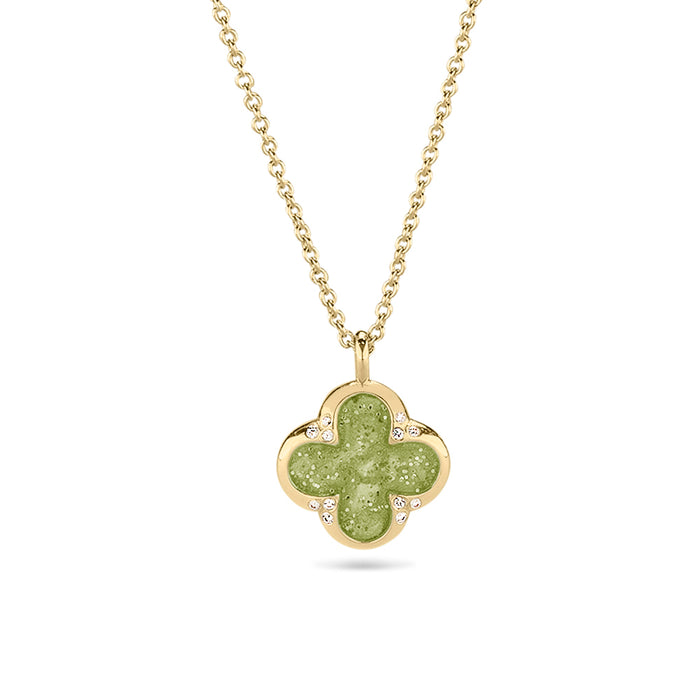 See You Memorial Ashes Four Leaf Clover Gold Pendant & Chain (143YG)