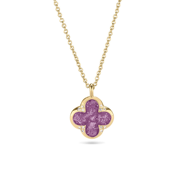 See You Memorial Ashes Four Leaf Clover Gold Pendant & Chain (143YG)