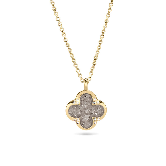See You Memorial Ashes Four Leaf Clover Gold Pendant & Chain (143YG)