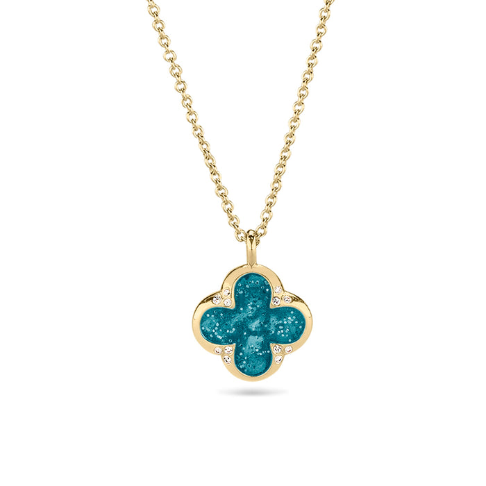 See You Memorial Ashes Four Leaf Clover Gold Pendant & Chain (143YG)