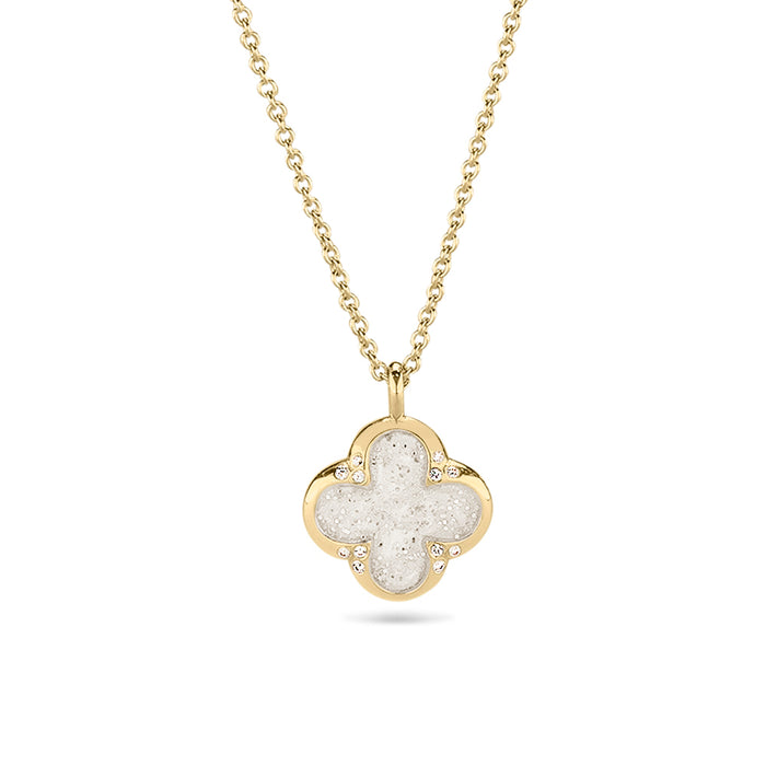 See You Memorial Ashes Four Leaf Clover Gold Pendant & Chain (143YG)