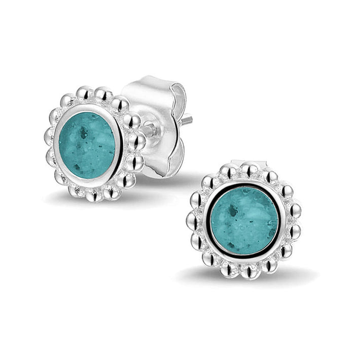 See You Memorial Ashes Round Bubble Stud Earrings (303SE)