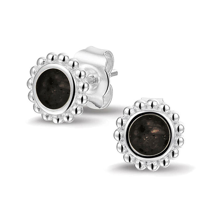 See You Memorial Ashes Round Bubble Stud Earrings (303SE)