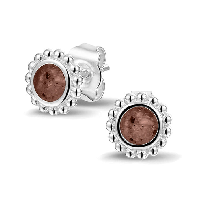 See You Memorial Ashes Round Bubble Stud Earrings (303SE)