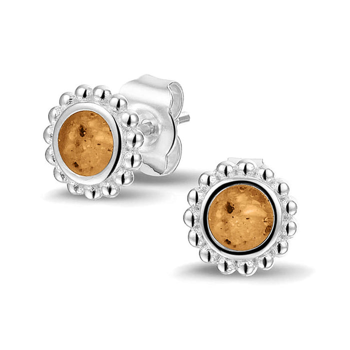 See You Memorial Ashes Round Bubble Stud Earrings (303SE)