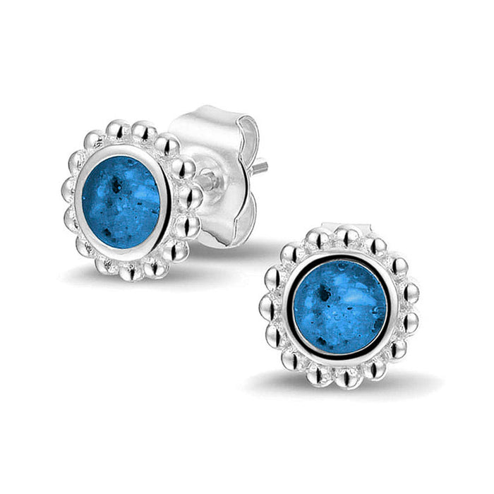 See You Memorial Ashes Round Bubble Stud Earrings (303SE)