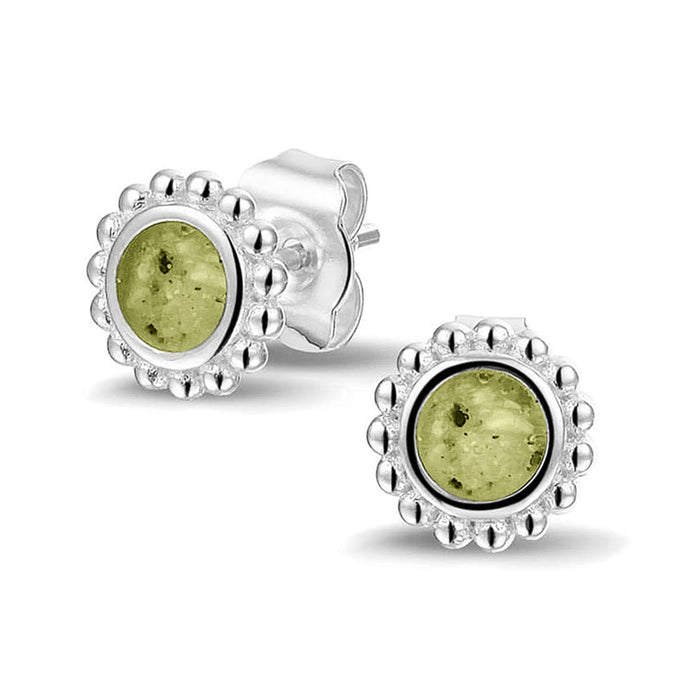 See You Memorial Ashes Round Bubble Stud Earrings (303SE)