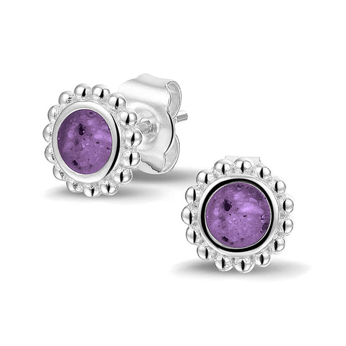 See You Memorial Ashes Round Bubble Stud Earrings (303SE)