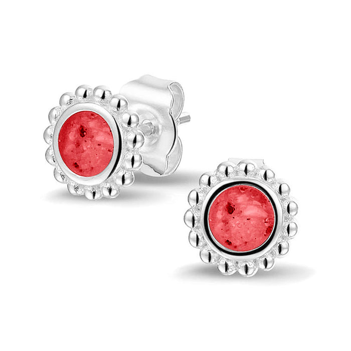 See You Memorial Ashes Round Bubble Stud Earrings (303SE)