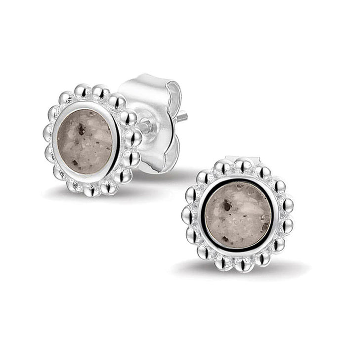 See You Memorial Ashes Round Bubble Stud Earrings (303SE)