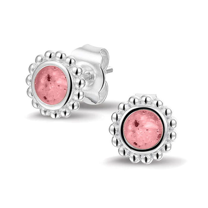 See You Memorial Ashes Round Bubble Stud Earrings (303SE)