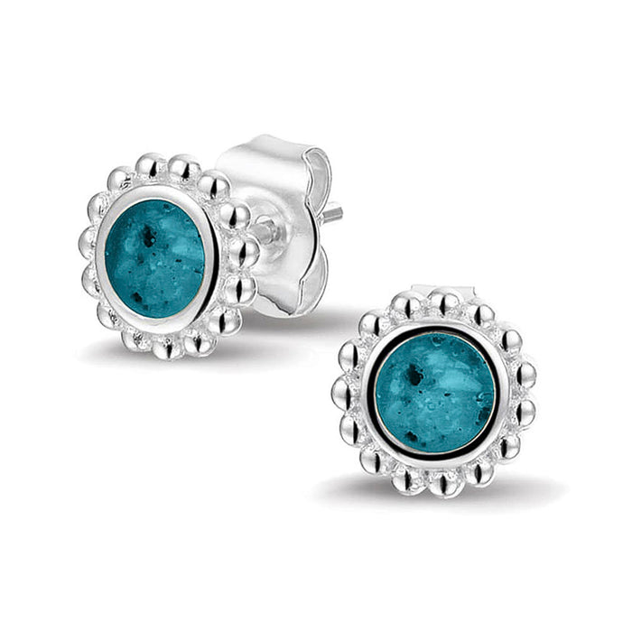 See You Memorial Ashes Round Bubble Stud Earrings (303SE)