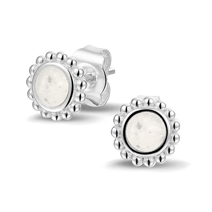See You Memorial Ashes Round Bubble Stud Earrings (303SE)