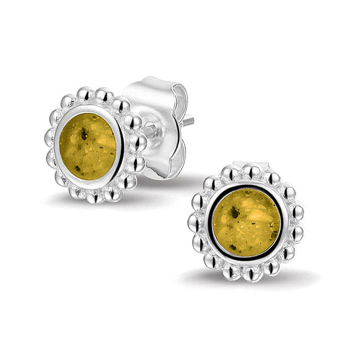 See You Memorial Ashes Round Bubble Stud Earrings (303SE)