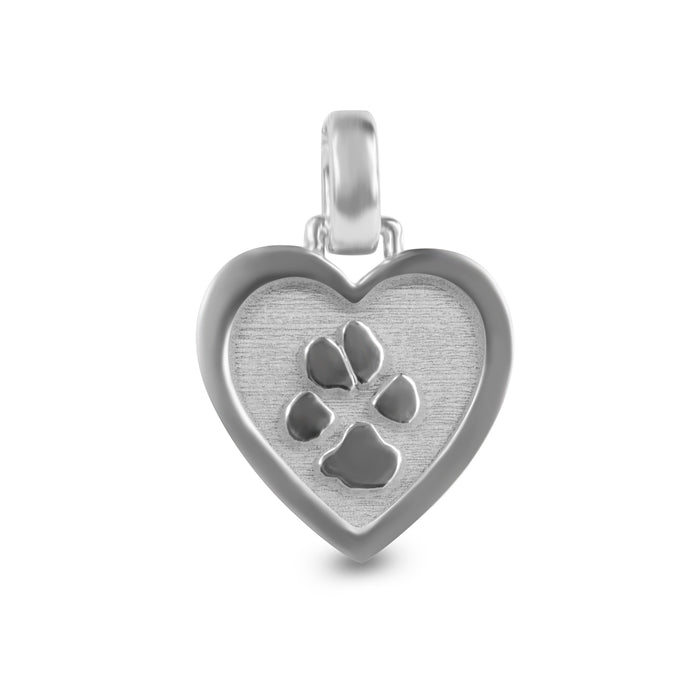 See You Memorial Paw Print Heart Pendant (AP 002 B)