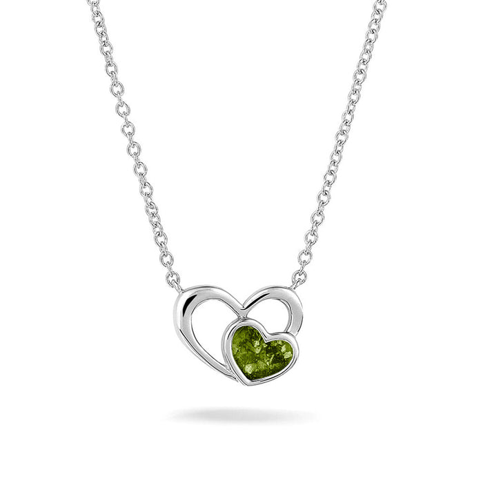 See You Memorial Ashes Heart within my Heart Necklace (602S)