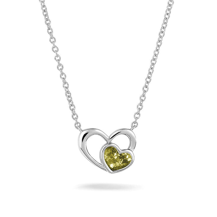 See You Memorial Ashes Heart within my Heart Necklace (602S)