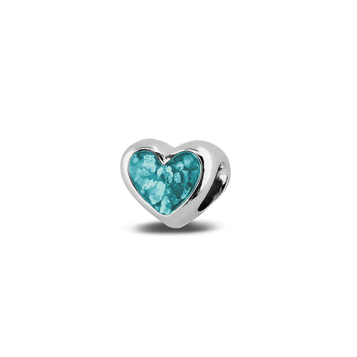 See You Memorial Ashes Silver Heart Charm (804S)
