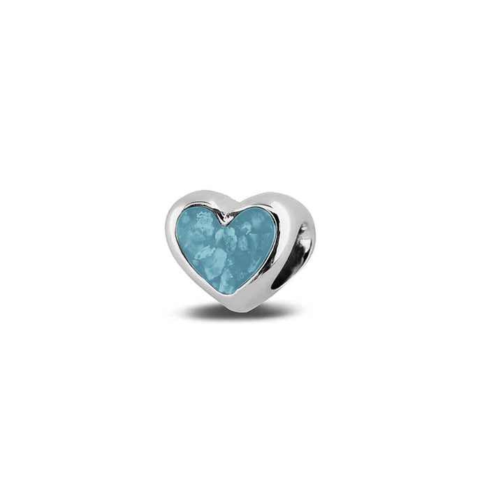 See You Memorial Ashes Silver Heart Charm (804S)