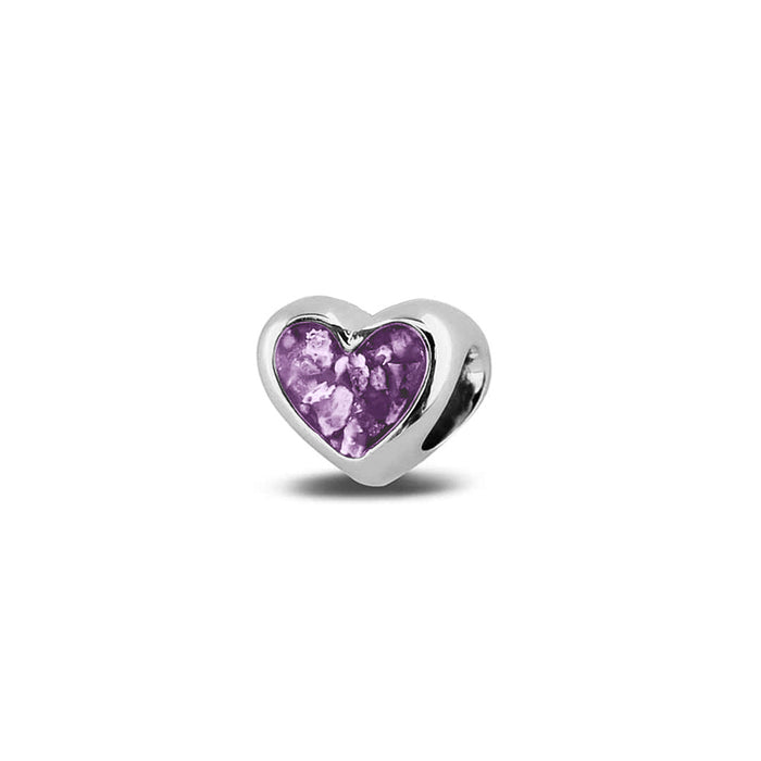 See You Memorial Ashes Silver Heart Charm (804S)