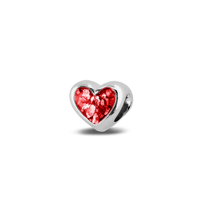 See You Memorial Ashes Silver Heart Charm (804S)
