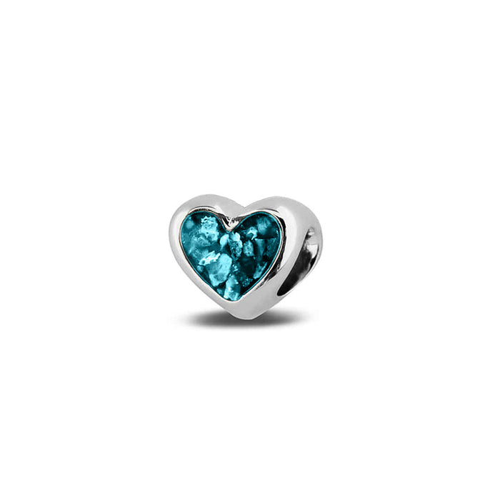 See You Memorial Ashes Silver Heart Charm (804S)