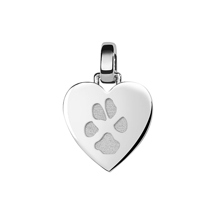 See You Memorial Paw Print Heart Pendant (AP 002 A)