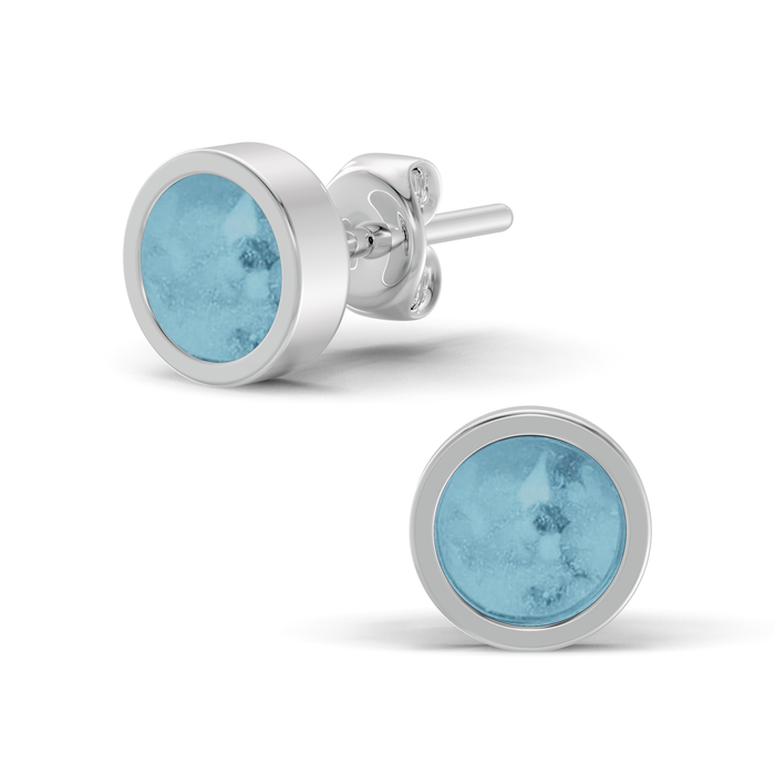 Always With Me Round Shaped Ashes Earrings (AWM-E2S)