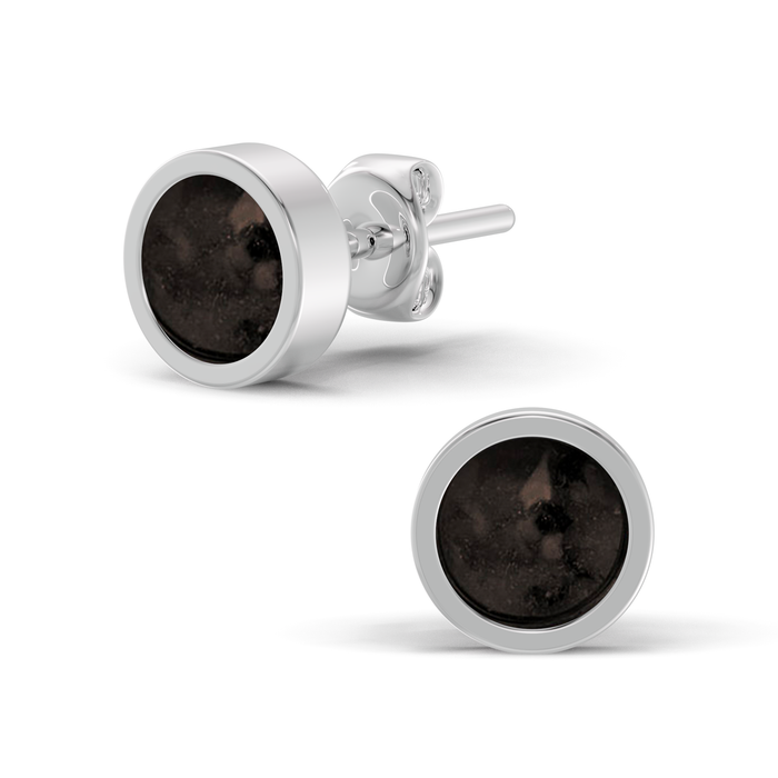 Always With Me Round Shaped Ashes Earrings (AWM-E2S)