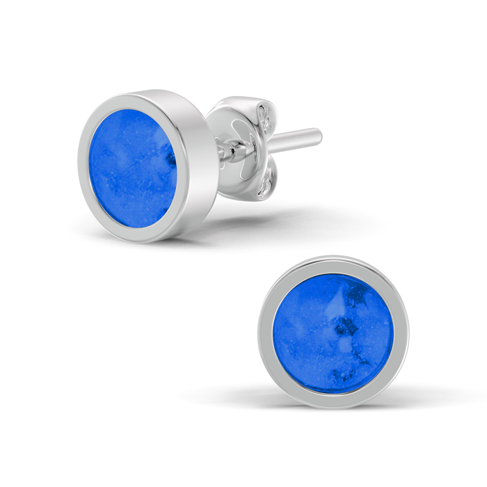 Always With Me Round Shaped Ashes Earrings (AWM-E2S)