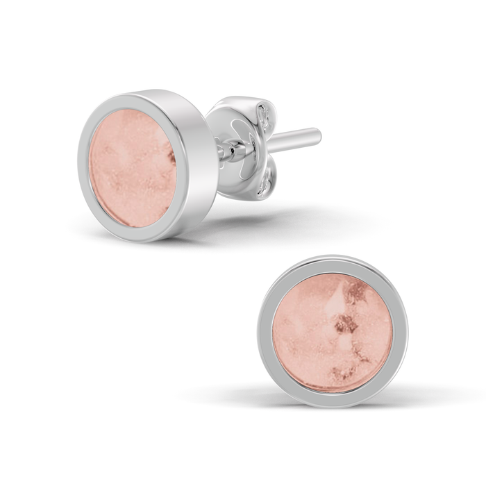 Always With Me Round Shaped Ashes Earrings (AWM-E2S)