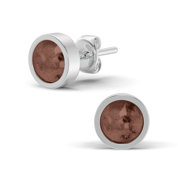 Always With Me Round Shaped Ashes Earrings (AWM-E2S)