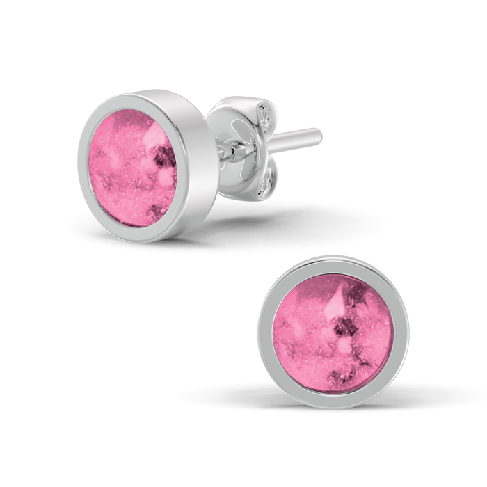 Always With Me Round Shaped Ashes Earrings (AWM-E2S)