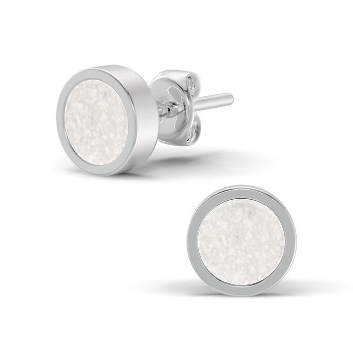 Always With Me Round Shaped Ashes Earrings (AWM-E2S)
